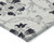 3' X 5' Black Silver And Charcoal Floral Washable Indoor Outdoor Area Rug