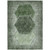 3' X 5' Olive Green And Artichoke Green Geometric Washable Indoor Outdoor Area Rug