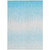 10' X 14' Sky Blue And Gray Striped Washable Indoor Outdoor Area Rug