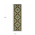 2' X 8' Brown and Ivory Floral Stain Resistant Indoor Outdoor Area Rug