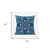 16" X 16" Blue and Gold Broadcloth Paisley Zippered Pillow