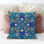 16" X 16" Blue and Gold Broadcloth Paisley Zippered Pillow