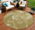 8' Brown Beige And Ivory Round Abstract Washable Indoor Outdoor Area Rug