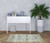 3' X 5' Blue Grey Beige And Teal Oriental Power Loom Stain Resistant Area Rug