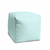 17" Aqua Canvas Cube Outdoor Pouf Cover