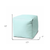 17" Aqua Canvas Cube Outdoor Pouf Cover