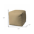17" Cool Khaki Tan Solid Color Indoor Outdoor Pouf Ottoman