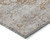 8' Copper And Beige Round Oriental Washable Indoor Outdoor Area Rug