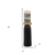 10" Black And Gold Striped Aluminum Tabletop Pillar Candle Holder