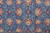 4' X 6' Blue and Beige Wool Floral Hand Knotted Area Rug