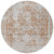 8' Terra Cotta Round Oriental Washable Indoor Outdoor Area Rug