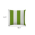 20" X 20" Green And Ivory Zippered Striped Throw Indoor Outdoor Pillow