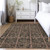 5' X 8' Orange Copper And Charcoal Medallion Washable Indoor Outdoor Area Rug