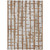 8' X 10' Brown Beige And Ivory Striped Washable Indoor Outdoor Area Rug
