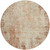 8' Orange And Beige Round Abstract Washable Indoor Outdoor Area Rug