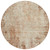 8' Orange And Beige Round Abstract Washable Indoor Outdoor Area Rug