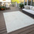 5' X 8' Ivory And Gray Geometric Washable Indoor Outdoor Area Rug