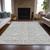 3' X 5' Gray Charcoal And Silver Geometric Washable Indoor Outdoor Area Rug