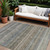 8' X 10' Taupe And Green Striped Washable Indoor Outdoor Area Rug