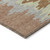 5' X 8' Rust Gray And Green Abstract Washable Indoor Outdoor Area Rug