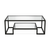 45" Clear And Black Glass And Steel Coffee Table With Shelf