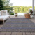 5' X 8' Purple Plum And Gold Floral Medallion Washable Indoor Outdoor Area Rug