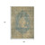 9' X 12' Blue And Beige Medallion Washable Indoor Outdoor Area Rug
