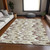 8' X 10' Beige Brown And Taupe Abstract Washable Indoor Outdoor Area Rug