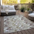 8' X 10' Beige Brown And Taupe Abstract Washable Indoor Outdoor Area Rug