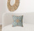 18"X18" Blue And Orange Microsuede Quatrefoil Zippered Pillow