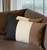 Set of Two 12" X 20" Black Ivory and Brown Color Block Fabric Lumbar Throw Pillows