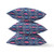 26" X 26" Indigo And Pink Zippered Geometric Indoor Outdoor Throw Pillow