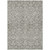 5' X 8' Taupe And Gray Damask Washable Indoor Outdoor Area Rug