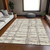 3' X 5' Beige Brown And Taupe Striped Washable Indoor Outdoor Area Rug