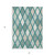 5' X 8' Teal Blue Ivory And Beige Geometric Washable Indoor Outdoor Area Rug