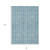 8' X 10' Teal Blue And Ivory Striped Washable Indoor Outdoor Area Rug