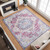 Fuchsia Medallion Distressed Washable Area Rug