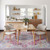 Fuchsia Medallion Distressed Washable Area Rug