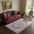 Fuchsia Medallion Distressed Washable Area Rug