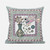 16" X 16" Pink and Brown Peacock Broadcloth Floral Zippered Pillow
