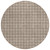 8' Chocolate And Ivory Round Geometric Washable Indoor Outdoor Area Rug