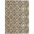 3' X 5' Brown And Beige Geometric Washable Indoor Outdoor Area Rug