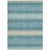 3' X 5' Teal Blue Aqua And Ivory Striped Washable Indoor Outdoor Area Rug