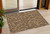 3' X 5' Brown And Gold Geometric Washable Indoor Outdoor Area Rug