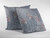 28 Gray Orange Boho Bird Indoor Outdoor Throw Pillow