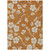 8' X 10' Copper Beige And Brown Floral Washable Indoor Outdoor Area Rug