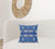 18" X 18" Blue and White Broadcloth Paisley Zippered Pillow