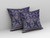 18" X 18" Blue And Pink Zippered Damask Indoor Outdoor Throw Pillow
