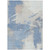 8' X 10' Denim Blue Beige And Ivory Abstract Washable Indoor Outdoor Area Rug