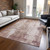 9' X 12' Blush And Ivory Abstract Washable Indoor Outdoor Area Rug